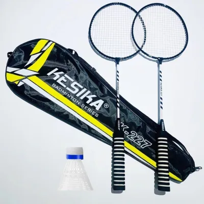 2pcs Badminton Racket Set Professional Double Racket With Free Shuttlecock For Student Beginners