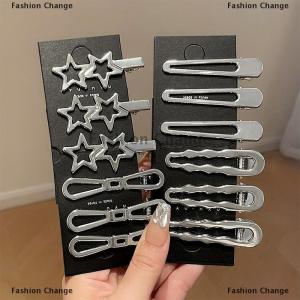 [COD] Fashion Change 3Pcs Metal Duckbill Clip Women Hair Clips Side Bangs Female Ladies Barrettes Hair Accessories