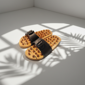 Sandal Refleksi kayu Rematik Slop