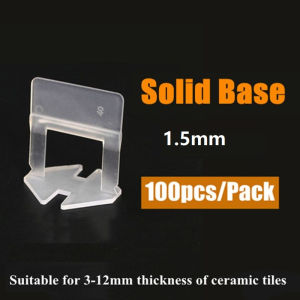 100pcs Reusable Tile Leveling Tile Wedges Tile Push Pliers Ceramic Leveling System Positioning Locator Tool Set Flat Ceramic Tile Spacers for Flooring Wall Carrelage