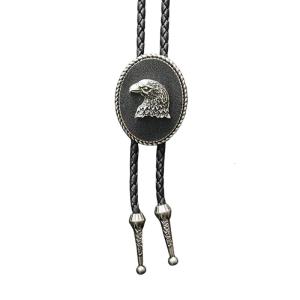 เนคไท Bolo ดั้งเดิมสำหรับผู้หญิงผู้ชายเนคไทแผ่นดิสก์นกอินทรีวินเทจผูกเชือกคาวบอยตะวันตกสร้อยคอเสื้อผูกสำหรับงานทางการ