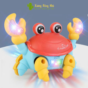 Đồ Chơi Cua Bò Chạy Pin Có Đèn Nhạc Vui Nhộn Dành Cho Bé Xương Rồng Nhỏ
