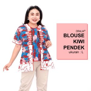 Blouse Big Size Wanita Atasan Batik Jumbo S-M-L-XL-2L-3L-4L-5L-6L-7L Model Blus Jumbo Kerja Batik / Pakaian Kerja Kantor Seragam / Pakaian Big LD 140 Blus Kekinian