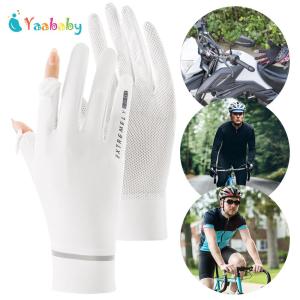 Lady Sunscreen Ice Silk Gloves UV Protection Gloves Breathable Motorcycle Gloves for Golf Driving Riding Fishing Hiking