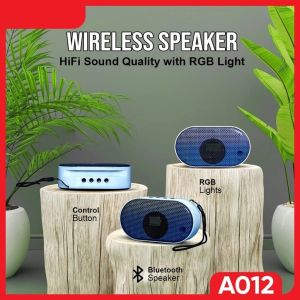 Speaker Bluetooth Wireless A012 Lampu Led RGB MegaBass With Standing HP Support TWS 2in1 Bisa Memory / USB