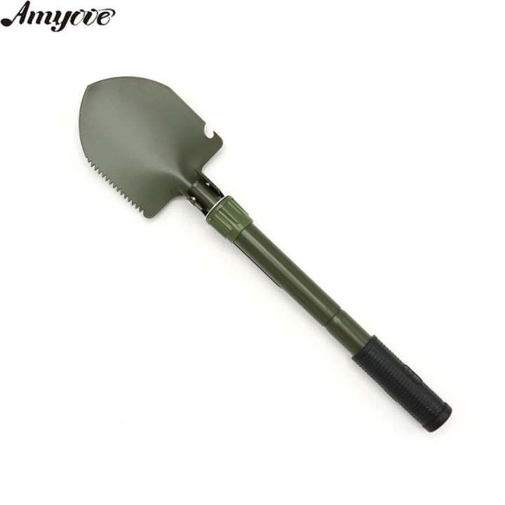 Outdoor Folding Shovel Survival Gear With Carrying Pouch For Camping 