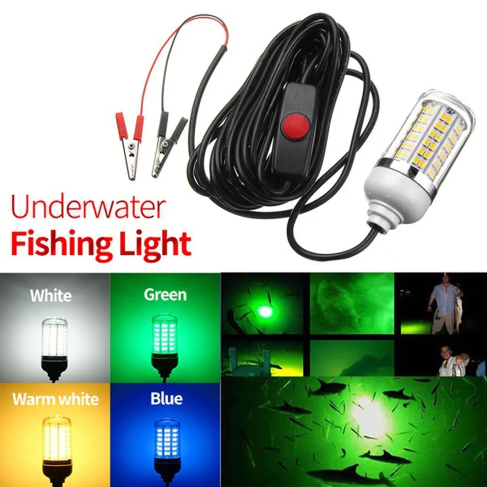 Best selling 12V 15W LED Highlighted Outdoor Fishing Light Deep Drop  Underwater Lures Light Waterproof Fish Attractor Submersible Freshwater  Saltwater Underwater Fishing Light Lamp