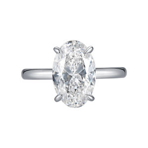 Queensun IGI 5CT White Gold Lab Diamond Oval Cut Split Shank Engagement Ring | Double Band Ring | Stackable Ring | Engagement Ring | Bridal Ring | Minimalist Luxury Ring | Diamond Wedding Ring Hailey Bieber Ring 18K 金培育钻石椭圆蛋形戒指 开口镶钻戒臂设计 婚礼 / 订婚百搭高级感饰品 小众