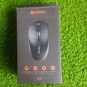 Combo chuột Mixie x2 có dây màu đen + lót chuột