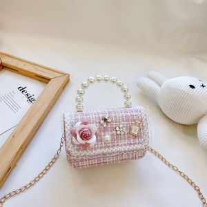 iFASHION 1804 READY STOCK Cute Magnetic Buckle Children Jelly Pearl Mini Tote Messenger Bag Strapless Girl Bag Beg Kanak-Kanak
