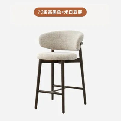 Bar Stool Chair Island Chair Bar Chair Dining Chair Island Chair Bar Chair Stool Chair With Cushion High Chair For Island Solid Wood Bar Stool Modern Solid Wood Light Luxury Nordic Style All-Matching吧台椅
