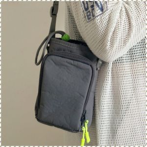 กระเป๋าใส่โทรศัพท์มือถือ โครงสร้างกะทัดรัด ซิปคู่ กระเป๋ากีฬา การเดินทางพักผ่อน สายสะพายไหล่ปรับได้
