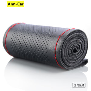 【Ready Stock】Car steering cover Leather Soft Car Steering Wheel Cover DIY Braid Suitable For 38cm Hand Sewn Steering Wheel Cover With Needles And Thread proton perodua honda toyota