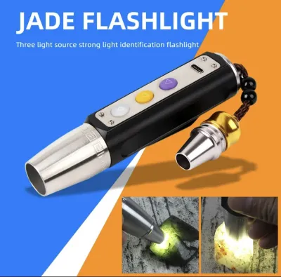 พร้อมส่ง ไฟฉายส่องหยก 365/395nm UVโคมไฟ 3/4/6 ไฟล์ 3W LED Flash light for gemsstone jade emerald stone diamonds