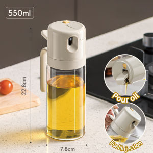 SG [READY STOCK] Two-in-one fuel injection bottle fuel pouring bottle spray and pour integrated two-in-one fuel injection bottle Multifunction Glass Oil Sprayer for Cooking Olive Spray Mister for Salad BBQ Kitchen Baking Empty Vinega Pour 550ML  倒油瓶550M