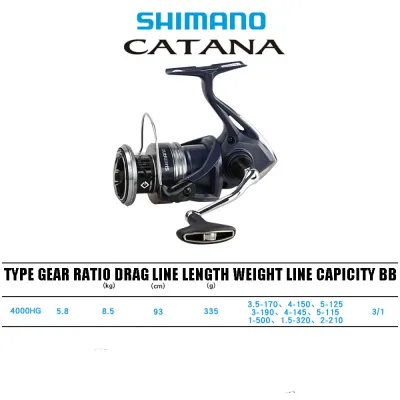 SHIMANO CATANA Original Fishing Reel Spinning Reel 1000-4000 High Qualiry 16KG Max Drag Saltwater Fishing Reel