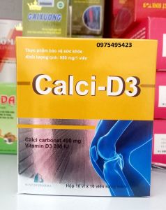 [ HÀNG CHÍNH HÃNG] Viên uống Calci D3 - Giúp bổ sung calci cho cơ thể  phòng ngừa loãng xương  bổ sung canxi cho phụ nữa mang thai và cho con bú  tăng cường phát triển xương và răng - hộp 100 viên