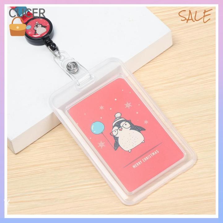 【COD】Cartoon Cute Retractable Name Badge Holder Work Card Students Bus ...