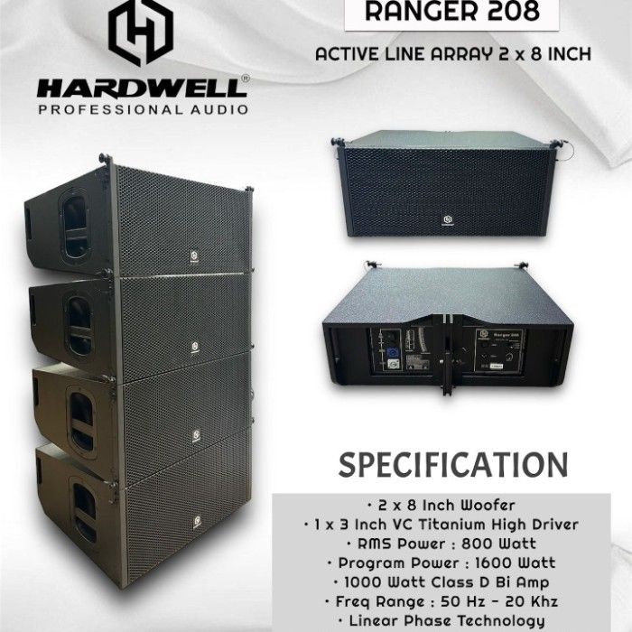 SPEAKER LINE ARRAY AKTIF HARDWELL RANGER 208 / RANGER208 ORIGINAL 2X8 ...