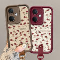 Phone Case OPPO A3X A3 Pro A79 A98 A78 5G Casing New Design Retro Leather Lambskin Cute Cartoon Rose Flower Silicone Soft Cover with Lanyard 2025. 