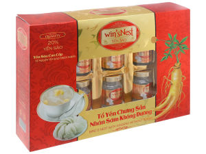 (Hộp quà) Hộp 6 lọ Yến sào winsNest Tổ yến chưng sẵn nhân sâm không đường