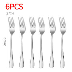 RTL (tebal) Garpu dan sendok baja tahan karat set 6PCS/12 PCS