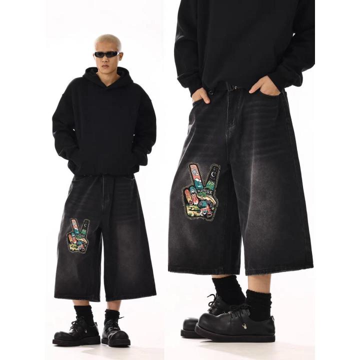 Over%20Knee%20Denim%20Short%20for%20Men%20Baggy%20Jeans%20Straight%20Denim%20Long%20Jorts%20for%20Men%20and%20Women%20Dancer%20Pants%20Shorts%20Baggy%20-%20Image%207