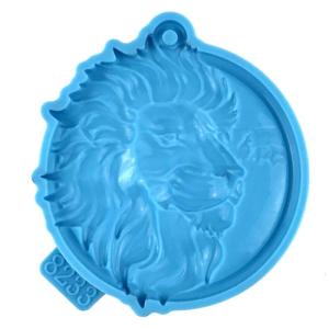 Tự làm bán lập thể lionhead Keychain Silicone Epoxy khuôn đồ trang trí tự làm mặt dây chuyền crafting khuôn cho Valentines Quà Tặng