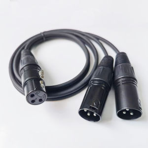 Dây XLR Canon Cái ra 2 đầu XLR Canon Đực dài 1m