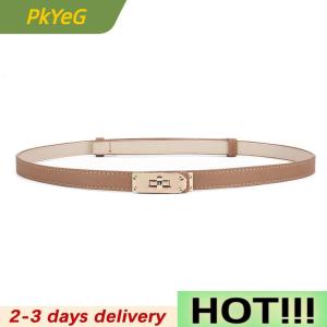PkYeG PU Thin Belt Womens Fashion Casual Accessories Luxury Design Girdle Korean Corset Adjustable Metal Buckle