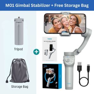 Gimbal M01 Anti-Shake Handheld 3-Axis untuk iPhone Smartphone dengan Fill Light dan Selfie Tripod - Accessories Handphone gimbal hp stabilizer osmo mobile dji Photography Shoot