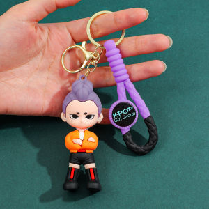 Kpop Demon Hunters Movie Keychain Tiger Character PVC Figure Keychain Cute Harajuku Style Key Ring for Kids & Fans Halloween