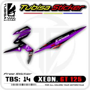 Sticker Striping Variasi  Xeon GT 125 - Stiker Striping Motor Xeon GT 125 Motif Pettronas. TBS.14