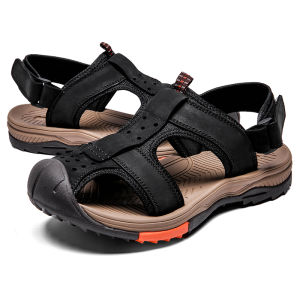 Prikol Outdoor Sandal Hiking Gunung Pria Pantai Mendaki Sandal Gladiator Nyaman Olahraga Kulit Touring Lentur 188