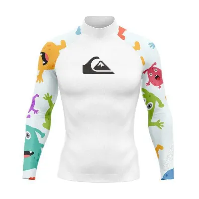 Quiksilver áo tắm nam sứa phù hợp với dài tay Kem chống nắng phù hợp với bãi biển áo quần lặn Bộ đồ lướt sóng bơi hàng đầu