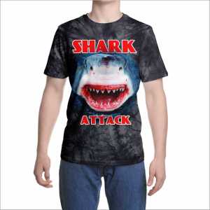 Kaos 3D 3 Dimensi Shark Attack Premium Bangkok Thailand