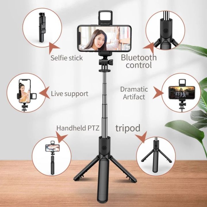 Wireless%20Bluetooth%20Selfie%20Stick%20Tripod%20Foldable%20Monopod%20Expandable%20Phone%20Stand%20Phone%20Holder%20With%20Remote%20-%20Image%203