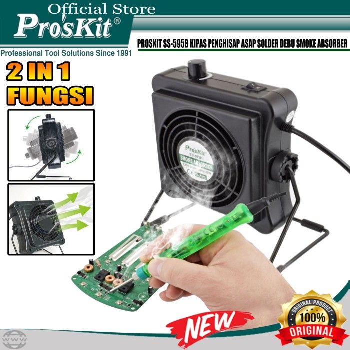 PROSKIT SS-595B KIPAS PENGHISAP ASAP SOLDER DEBU SMOKE ABSORBER ...