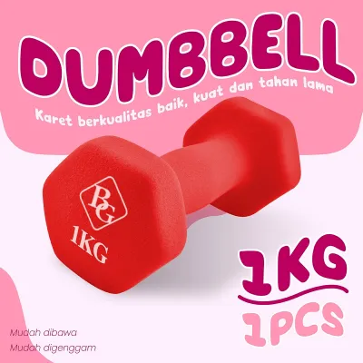 HTD Sport Dumbbell Barbel Alat Angkat Latihan Beban Fitness Dumbel Neoprene Gym Dumble Cast Iron 1Kg