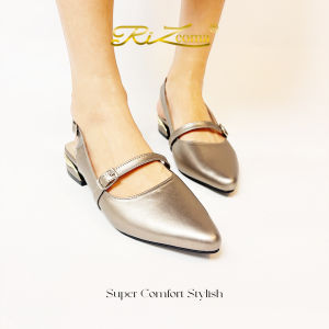 Sepatu Sandal Wanita Mules Model Korea Kulit Hak 3cm - Rizcoma Gladys