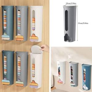 Wall Mounted Storage Organizer Plastic Bag Dispenser Underwear Socks Holder Space Saving