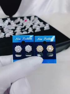 {loại1} Bông tai tia hoa đối xứng Kami trang sức sỉ BDX25
