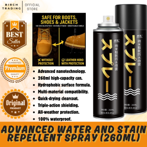 Top Seller WATERPROOF AND ANTI-FOULING SHOE SPRAY 260ML | Anti Dirt Oil Proof Dust Proof Waterproof & Stain Proof Spray | Nano Protector Water Repellent Spray | Powerful Waterproof Protection Spray | Japan Shoes Sprayer for Fabric Leather Shoes Bags