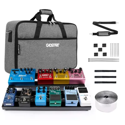 Hantu api gitar Pedal lembaga aluminium Alloy 1.76lb Super light Effect Pedalboard 19.8 x 11.5 dengan Carry BagSPL-04