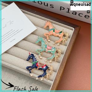 【WQ】 COD เข็มกลัดม้าเคลือบสำหรับผู้หญิงชุดคอปกสไตล์วินเทจ