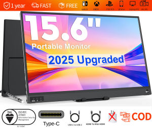 ZSCMALL Portable Monitor 14/15.6 Upgrade touchscreen FHD 1080P/QHD 2K - Ultra-Slim Portable Laptop Monitor with Kickstand - IPS Display for PC MAC Phone Xbox PS5 - USB C & HDMI Connectivity