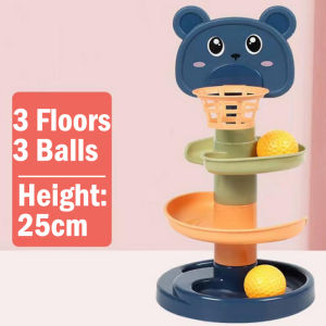 Wonderful Toys Childrens Fun Track Slide Ball Tower Shooting Stacks of High Baby Puzzle Rolling Baby Toys 9/7/5/3 Layer