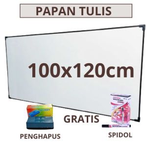 Papan Tulis 100X 120cm Non Magnet GRATIS SPIDOL DAN PENGHAPUS