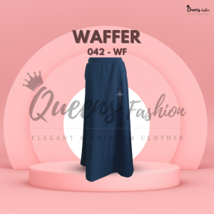 Rok Panjang Jumbo Bahan Waffer All Size Navy - Queens Fashion