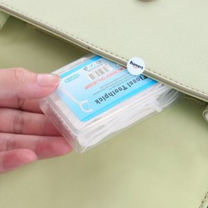 Hộp 50 Tăm Nha Khoa Tăm Nhựa Chỉ Nha Khoa Tiện Dụng Làm Sạch Răng Miệng